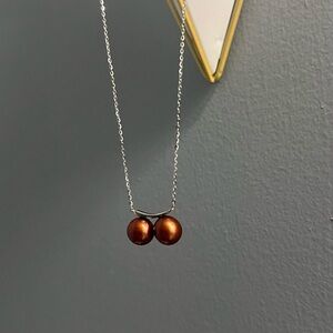 Elegant Brown Pearl Necklace